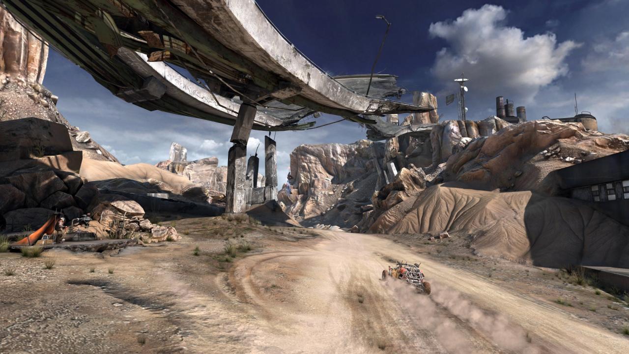 [20/10/2011] Rage verbindet erstklassige Shooter-Mechaniken und Rennspiel-Aspekte in einem weitläufigen und grafisch opulenten Wüsten-Setting. In dieser dreckigen und staubigen Spielwelt fühlen wir uns wohl.