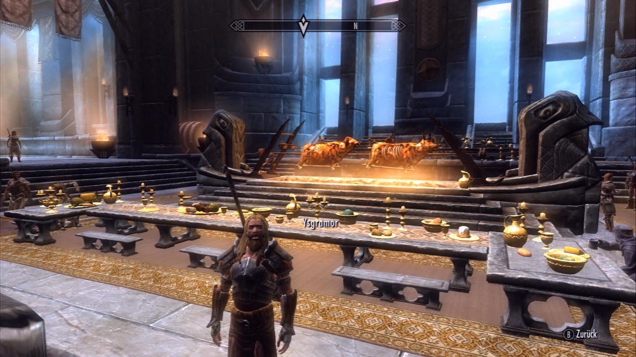 [15/11/2011] Ysgramor, der legendäre Gründer der Gefährten, lässt es sich in Shors Hallen mit gebratenen Rindern und goldenem Geschirr gut gehen.