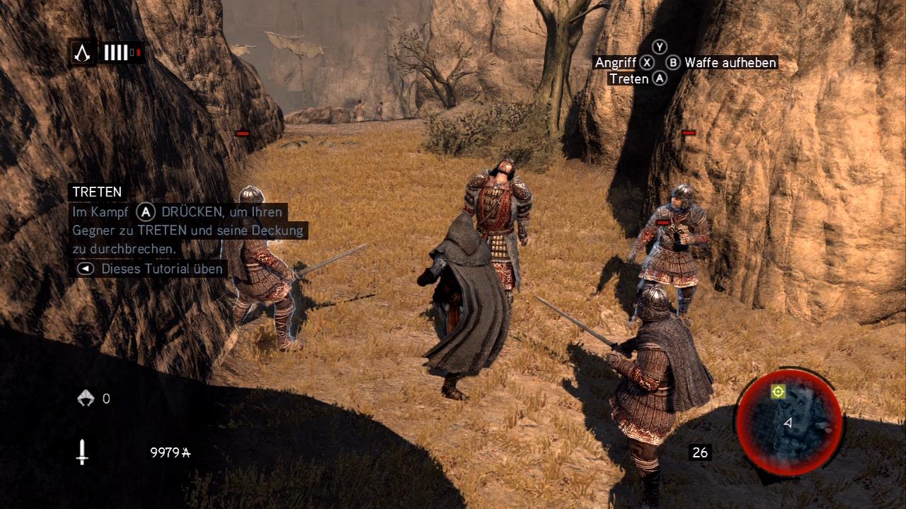 [11/11/2011] Assassin's Creed Revelations: Wie üblich schlüpft ihr in die Rolle eines findigen Assassinen, der mit seinen versteckten Waffen reihenweise Gegner zu Fall bringt.