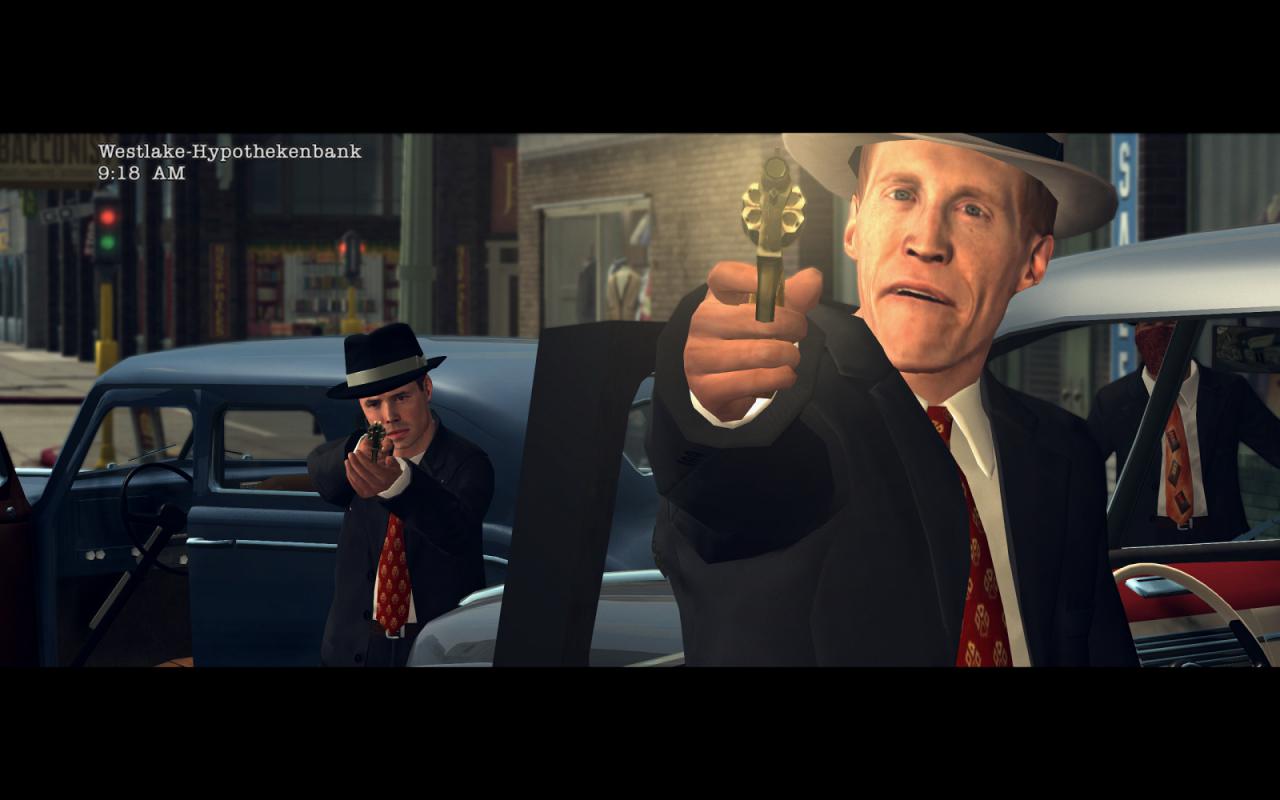 [09/11/2011] Einem mysteriösen Hausbrand gehen wir als Cole Phelps, ein Polizeibeamter in Los Angeles, in L.A: Noire auf den Grund. Natürlich gehört auch dazu, sich die kläglichen Überreste des Gebäudes anzusehen.
