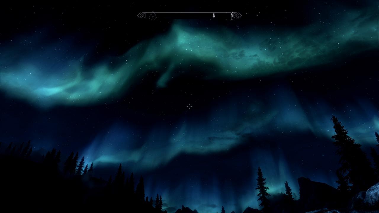 [10/11/2011] The Elder Scrolls 5: Skyrim - Das Nordlicht sorgt für eine tolle Atmosphäre.