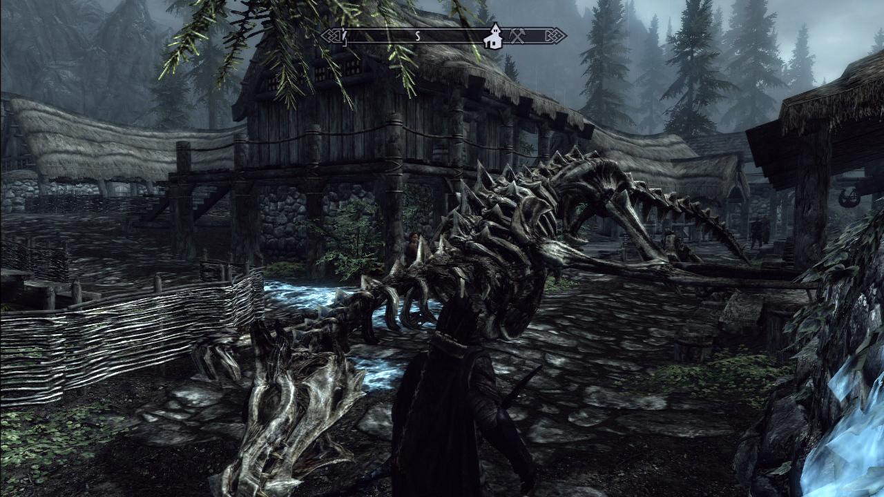 [10/11/2011] Habt ihr in Skyrim einen Drachen erlegt, bleibt das Skelett zurück.