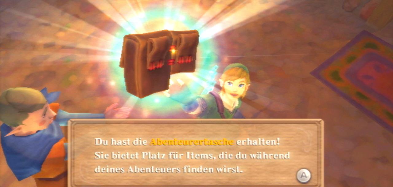 [17/11/2011] The Legend of Zelda: Skyward Sword für Wii im Test - Eure neuen Items verstaut ihr in der Abenteuer-Tasche
