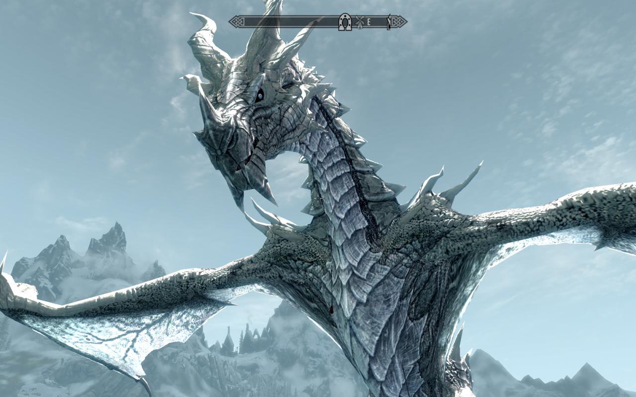 [27/11/2011] Drachen sind das ultimative Fortbewegungsmittel! Kein Stau, idealer Flugverkehr und wir können alles unter uns zu unserer eigenen Grillparty machen. Endlich lassen sich Drachen reiten im Dragonborn DLC zu Skyrim.