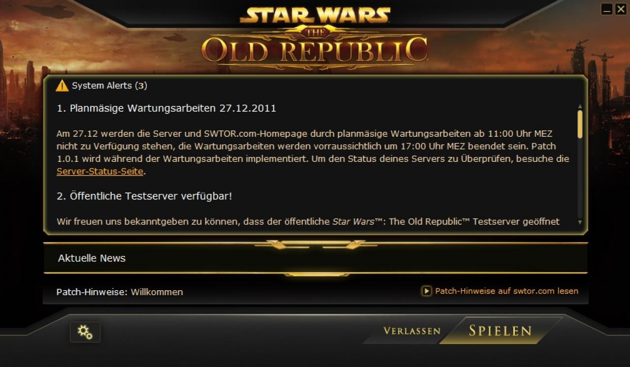 [27/12/2011] Nach dem Feierabend wollen wir nur noch nach Hause, uns in den Chefsessel setzen und einige Minuten abschalten. Blöd nur, wenn auf den Servern des MMOs unserer Wahl gerade Wartungsarbeiten stattfinden...