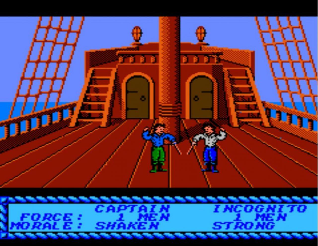 [15/12/2011] Pirates - Das Abenteuer-Spiel aus der Feder von Sid Meier schaffte es 1991 auch auf das NES. Dem Spiel lag eine riesige Karte bei. Außerdem wurden Spielstände auf einer internen Batterie gespeichert. - Community-Update