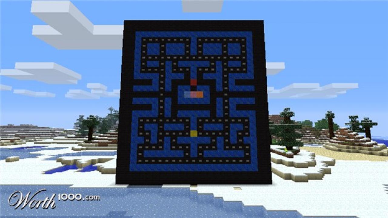 [25/01/2012] Pac-Man - 1980 erblickte die kleine, gelbe und gefräßige Kugel die Welt der Videospiele. Ein Fan baute nun das komplette Labyrinth in Minecraft nach - Pac-Man und die gefährlichen Geister inklusive.
