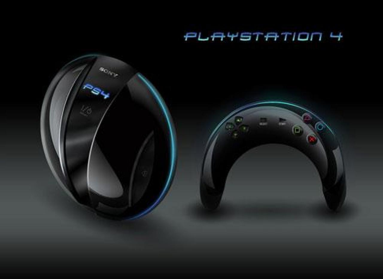 [06/01/2012] Mal eine ganz neue Idee: eine runde Playstation 4. Wer hier nicht aufpasst, muss seiner wegrollenden Konsole hinterherlaufen...