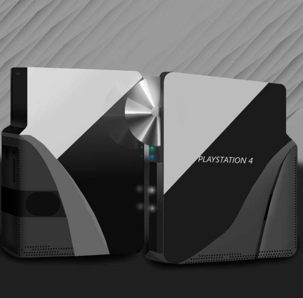 [27/01/2012] Dieses PS4-Konzept-Bild ähnelt der Playstation 2 und setzt erneut auf ein Slot-In-Laufwerk.