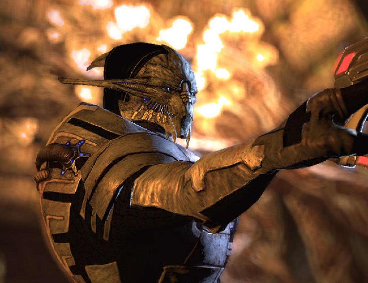 [17/01/2012] Saren Arterius aus Mass Effect: Der Turianer ist den Menschen feindselig gesonnen, aber seine Abneigung kommt, zumindest bildlich gesprochen, nicht aus dem luftleeren Raum. Sein Bruder wurde von Menschen ermordet und er sieht die Expansion der Menschen als Gefahr für andere Spezies. Diese Befürchtungen sind keineswegs irrational. In der Geschichte von Mass Effect hat sich keine andere Spezies so schnell ausgebreitet, wie die Menschen. Für diesen Hinweis danken wir Mezha!