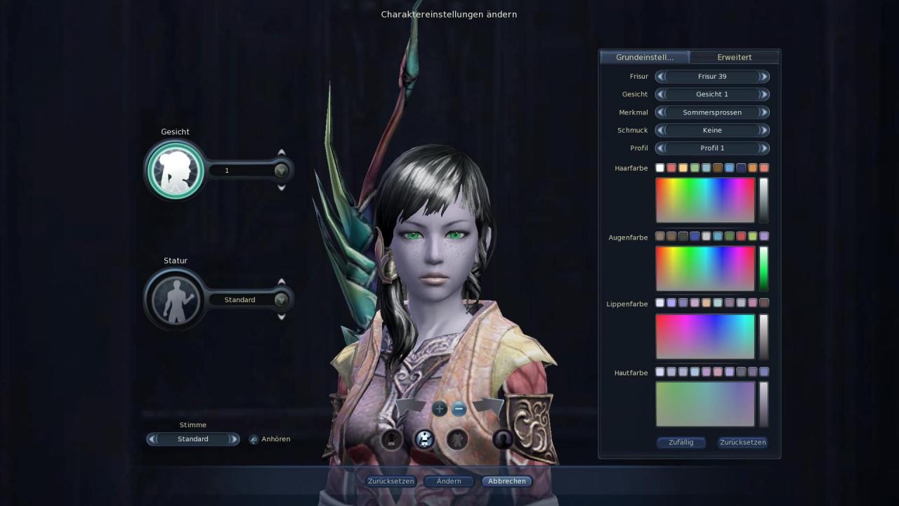 [24/02/2012] Platz1: Aion! Und ja, das ist ein klarer Sieg. In keinem anderen Spiel hat man bei der Charaktererschaffung so viele Möglichkeiten wie bei Aion. Obwohl es nur 2 Spezies gibt, kann der Spieler optisch alles erschaffen - von der Pixie über die Elfe und den Zwerg bis hin zum Troll. Egal ob jung oder alt, dick oder dünn, groß oder klein: in Aion ist alles möglich. Es gibt fast nichts im Gesicht und am Körper des Charakters, für das man in Aion keine Feineinstellungen vornehmen könnte.