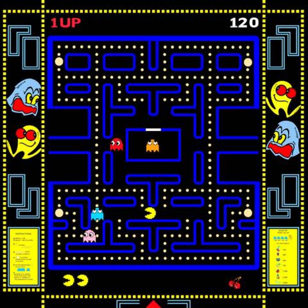 [29/02/2012] Pacman kann wohl einfach nicht die Klappe halten. Der kleine gelbe Kreis kriegt einfach nicht genug und verschlingt solange Pixel, bis wir uns von den bunten Geistern erwischen lassen.