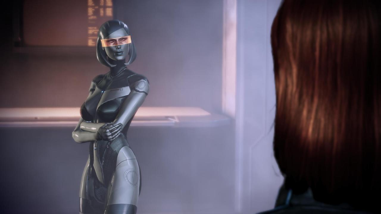 [16/03/2012] Aus Kurven und Metall besteht EDI, die KI aus Mass Effect. Sie war zuerst ebenfalls nur ein Hologramm, später übernahm sie dann einen synthetischen Körper, der vorher der künstlichen Intelligenz Eva Coré gehörte.