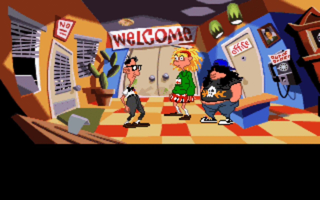 [10/04/2012] Das ultimative Spiel, das Zeitreise involviert ist Day of the Tentacle. In diesem Spiel bewegen wir uns mit verschiedenen Charakteren durch 3 verschiedene Zeitperioden und versuchen so, den bösen, lila Tentakel aufzuhalten!