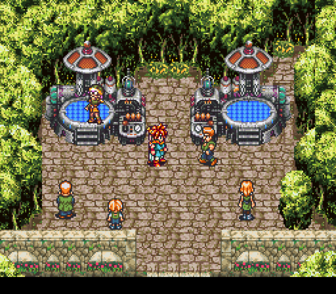 [02/04/2012] Chrono Trigger hört sich ja schon so an, als würde es etwas mit Zeit involvieren. Und dieser Verdacht bestätigt sich, wenn man das Spiel beginnt. Denn unsere Helden versammeln sich aus allen möglichen Zeitperioden, um ein großes Übel aufzuhalten!