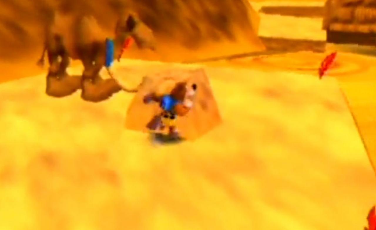 [22/08/2012] Gobi (Banjo & Kazooie) Das Kamel Gobi erscheint im ersten Moment nicht besonders mysteriös. Allerdings macht es eine interessante Bemerkung. Es sagt, es würde nun in die Lava-Welt verschwinden, in der es nicht mehr von Banjo gefunden werden könne. Gobi lügt nicht, denn das Lava-Level existierte nur in der Beta-Version des Spiels.