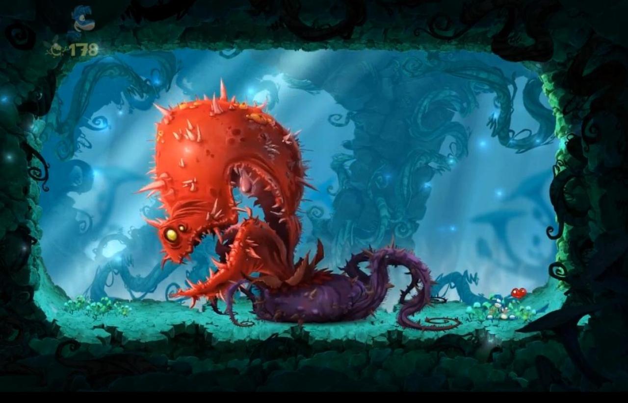 [29/08/2012] Gänseblümchen (Rayman Origins) Dieses abartige Geschöpf ist tatsächlich ein Gänseblümchen. Was mit ihm passiert ist und warum er aussieht, als hätte ihn jemand verdaut, ausgespuckt und angezündet - wir wissen es nicht. 