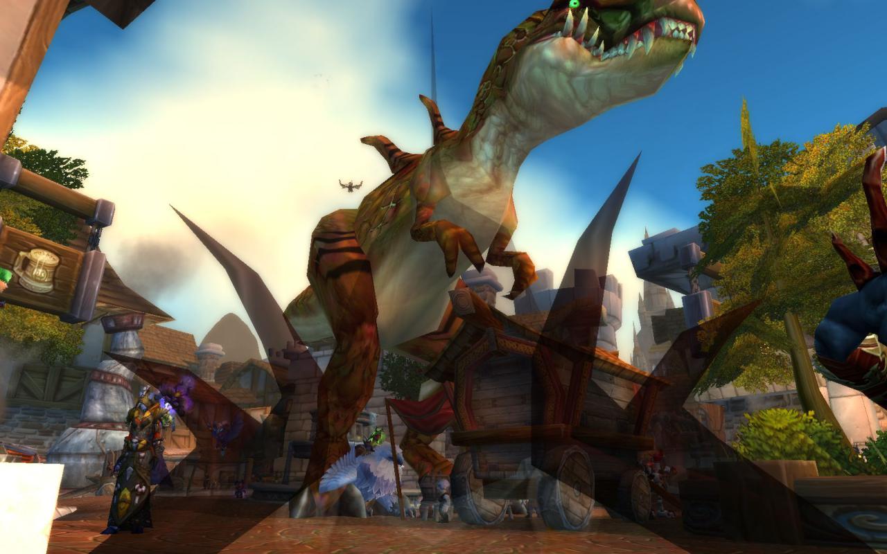[02/08/2012] World of Stonecraft: Spielt als Dino-Charakter und besorgt euch im epischen Raid-Kampf die allerbeste Ausrüstung. Mit dem T-Minus-8-Set seid ihr vor allem gegen blutrünstige Gegner wie das Epic-Opossum oder den Grauhaar-Nasenbär gewappnet. Erlernt neue Berufe: Höhlenforscher, Rattenknabberer und Keulenschwinger! (Bild: World of Warcraft)