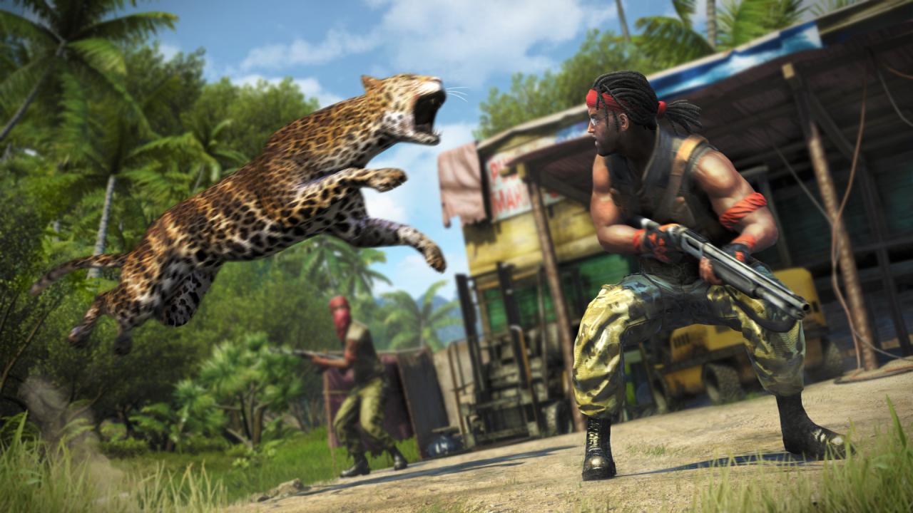 [16/08/2012] Tiger, Bären und Komodowarane lassen sich alle einfach mit Sprengstoff ausschalten. Eine größere Gefahr in Far Cry 3 sind dagegen die Wachhunde, die uns sofort verraten.