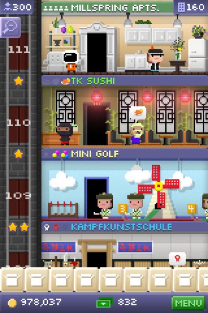 [20/08/2012] Tiny Tower hat in unseren Specials schon öfters Platz gefunden, hier eignet es sich aber ganz besonders! Denn mit wenigen Minuten am Tag kann man seine Bewohner optimal versorgen und Stockwerke ausbauen!
