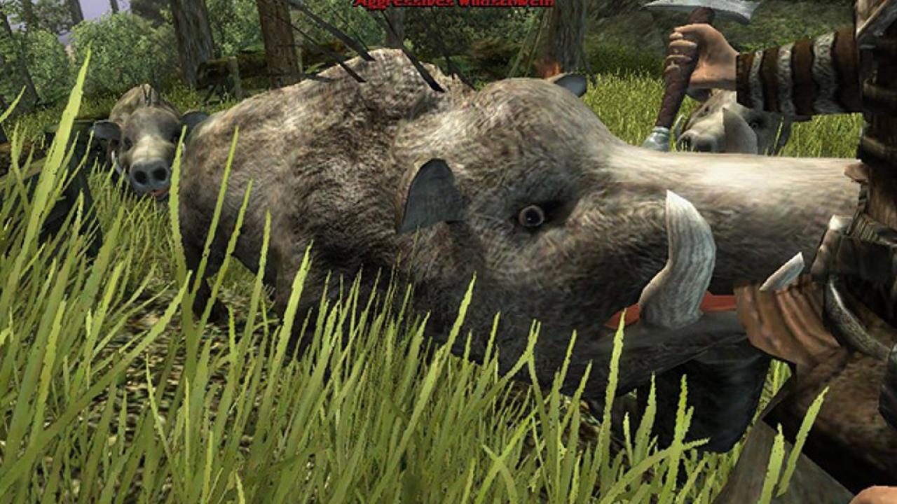 [28/08/2012] Ein unschuldiges Wildschwein töten? Niemals! Der kalte Winter mag zwar nahen, aber Frau von Welt würde doch keine unschuldigen Lebewesen aus eigener Hand umlegen. Ohnehin trägt die Dame in virtuellen Welten ausschließlich Pelzjacken aus echtem Nerz mit den passenden High Heels an den Füßen, in denen es sich ganz hervorragend durch Schlamm und Matsch stapfen lässt.