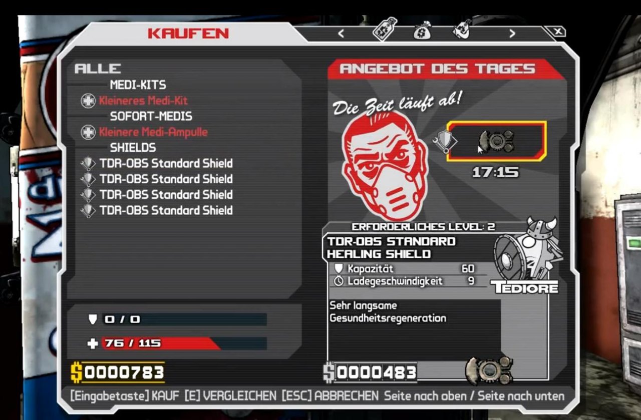 [28/09/2012] Kaum ein anderes Element in Borderlands 2 versprüht so viel Kauf-Charm wie die coolen Automaten. Wo sonst gibt es fette Wummen per Knopfdruck aus einer Blechkiste? Am besten finden wir im Übrigen die Angebote des Tages.