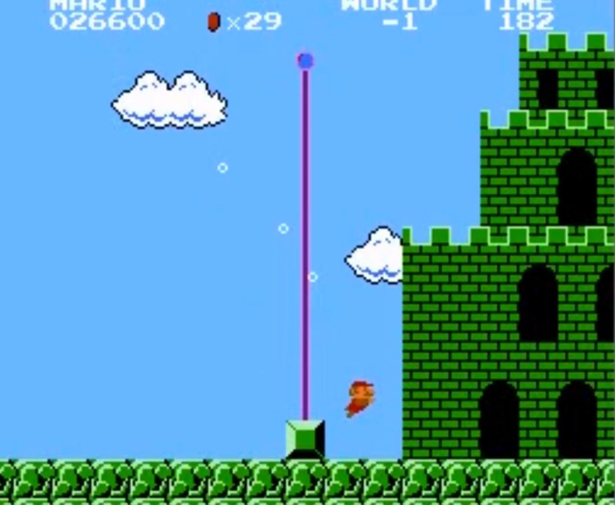 [11/09/2012] ...von der Version ab, die man besaß. Um die volle Breite der Minus-Levels zu sehen, brauchte man ein Famicom-System aus Japan. Ihr habt richtig gehört, es gab mehrere Minus-Levels in Super Mario Bros für NES.