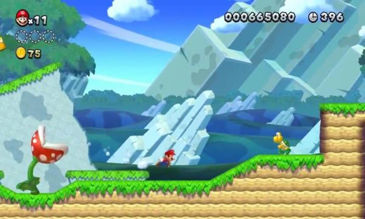 [13/09/2012] In New Super Mario Bros. U hüpft Klempner Mario durch sein erstes Abenteuer für die neue Nintendo-Konsole.