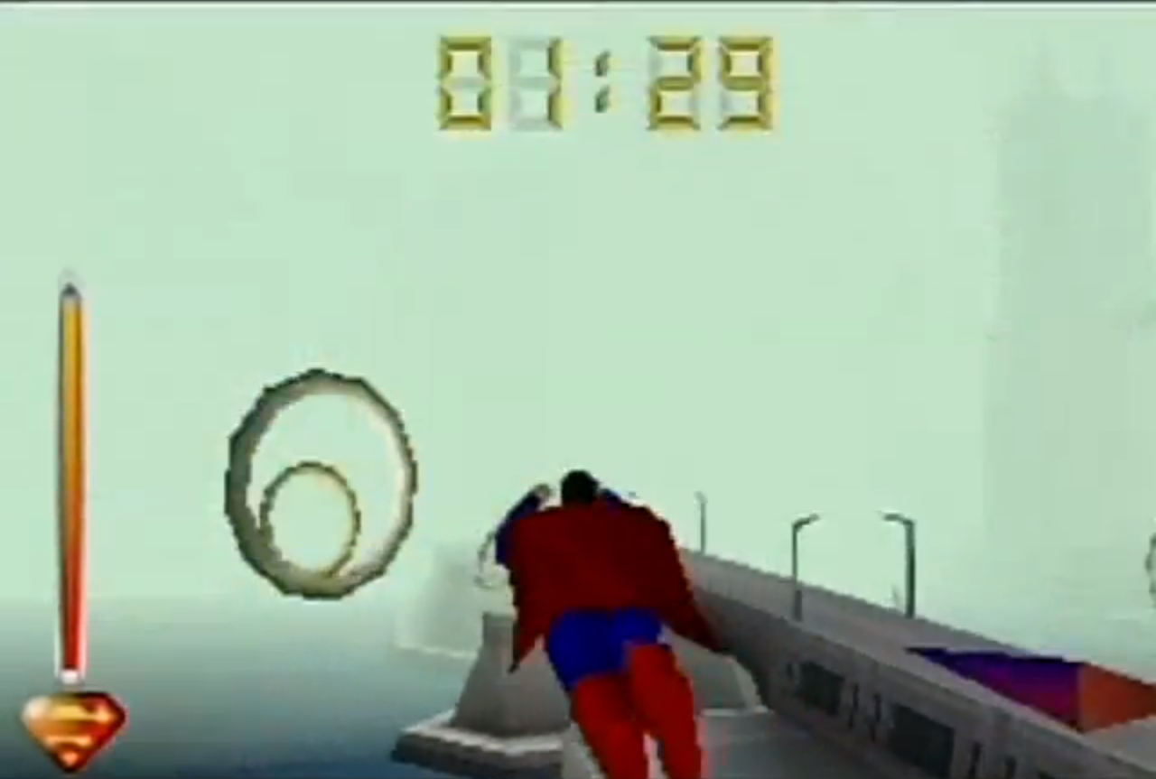 [19/09/2012] Superman 64 gilt neben ET für den Atari 2600 als eines der schlechtesten Videospiele, die jemals gemacht wurden. Das todlangweilige Gameplay, dass zu gefühlten 90 Prozent daraus besteht, durch Ringe zu fliegen, ist nur die Spitze des Eisbergs. Die Steuerung von Superman ist einfach nur erbärmlich und macht Superman 64 endgültig unspielbar.