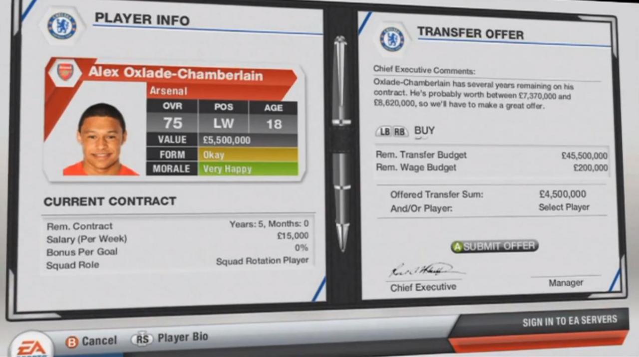 [28/09/2012] Die dicken Millionen liegen nicht in Age of Booty oder GTA 4 begraben, sondern in FIFA 13! Ihr habt ein paar schlappe Millionen auf dem Konto? Dann kauft euch einen neuen Spieler und fügt ihn eurem Team hinzu. So macht das Verprassen Spaß!