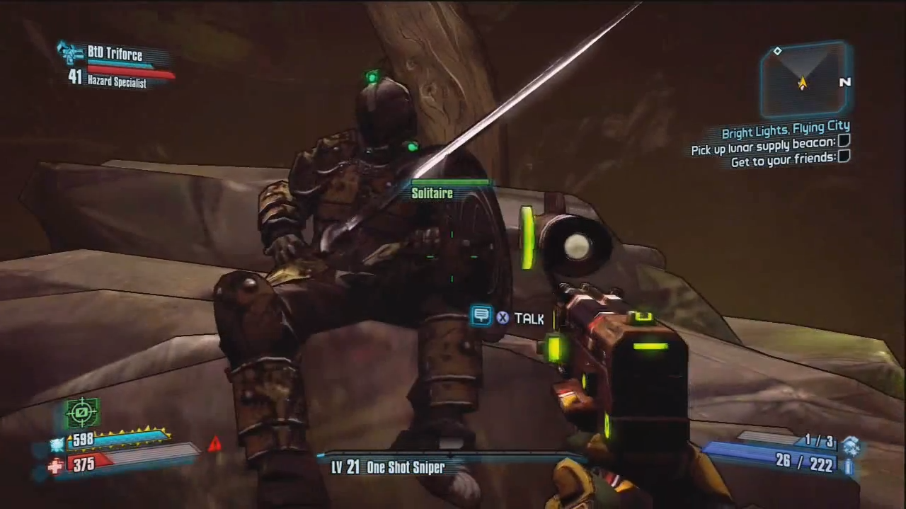 [11/10/2012] In Borderlands 2 wimmelt es nur so von Videospiel-Zitaten und Easter-Eggs. Der Ritter Solaire aus Dark Souls, hier als 