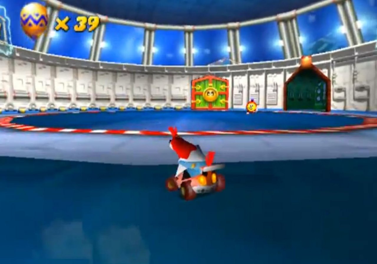 [01/10/2012] Drumstick (Diddy Kong Racing) ist ein merkwürdiger Zeitgenosse, denn niemand weiß, woher der Hahn eigentlich kommt. Um ihn als Charakter freizuschalten, muss man viele Items sammeln und anschließend Frösche mit roten Federn überfahren. 