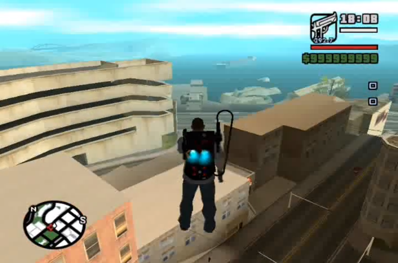 [22/10/2012] Wer beim Flug auf dem WoW-Greifen doch zu viel Angst vor Tierschützern bekommt und nicht ständig neidische Leute mitnehmen will, der bekommt mit dem Jetpack aus GTA: San Andreas eine gute Alternative angeboten. Sashgtr hatte den Raketenrucksack in unserer Liste bisher vermisst. Eine modernere Version bietet übrigens das Jetpack aus Halo: Reach.
