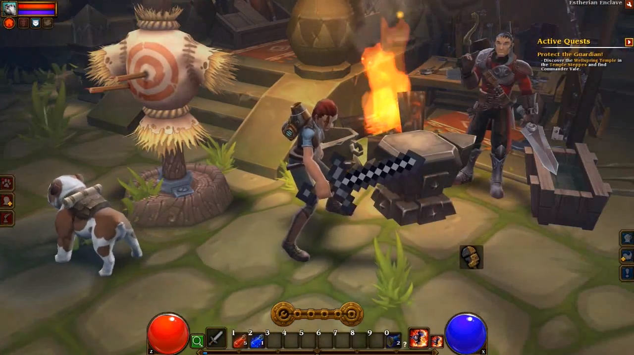 [11/10/2012] In Torchlight 2 kann man seinen Begleiter auf Gassi-Tour schicken. Zuerst kam uns die Funktion sinnlos vor, doch mittlerweile ist das Feature unverzichtbar. Auf dem Weg in die Stadt kann unser Frettchen nämlich unliebsame Items verkaufen und Heiltränke mitbringen. 