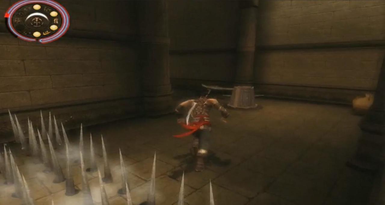 [11/01/2013] Um den Dahaka in Prince of Persia: Warrior Within bekämpfen zu dürfen, muss der Prinz alle Lebens-Upgrades finden. Die begehrten Verbesserungen befinden sich stets hinter einem Gang voller tödlicher Fallen, den man nur mit dem richtigen Timing überwinden kann.