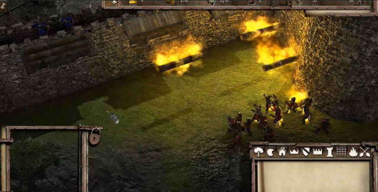 [11/01/2013] Neben dicken Mauern gehören Fallen zu jeder guten Burgverteidigung in Stronghold 3: Pechgräben, Speergruben und brennende Baumstämme haben schon so manche Armee vom Burgwall ferngehalten.