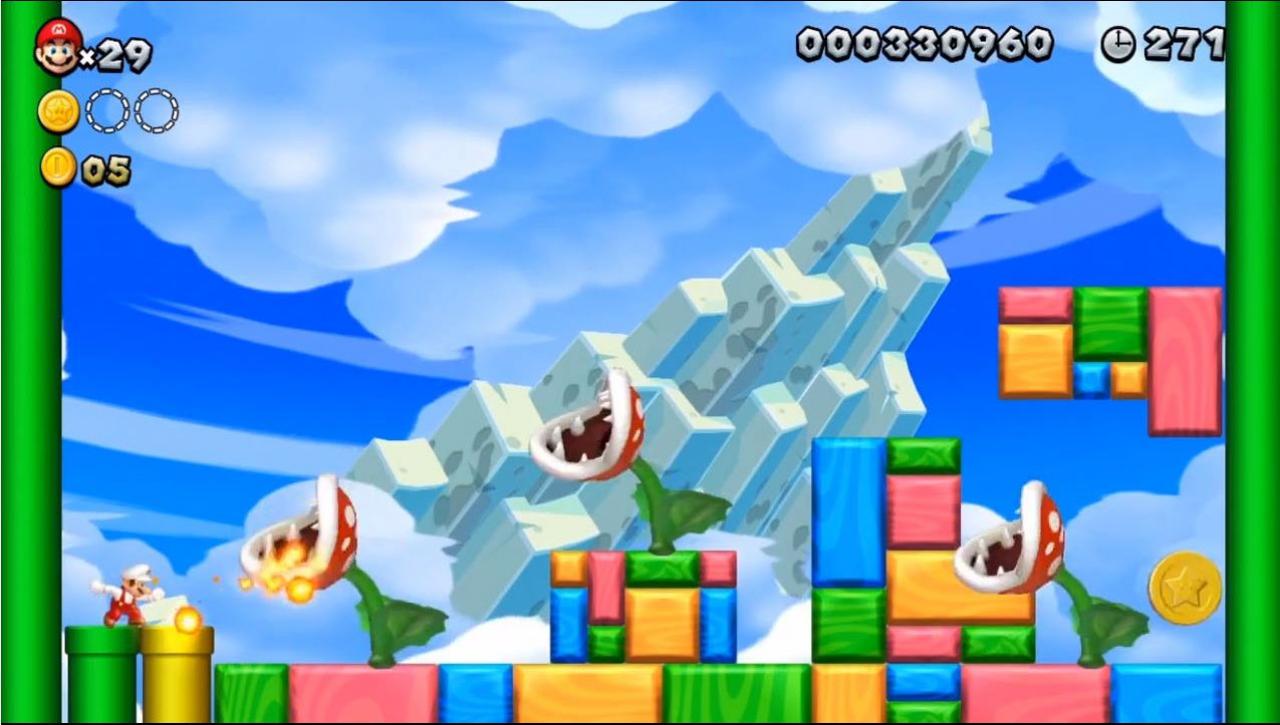 [11/01/2013] In New Super Mario Bros. U werden Piranha-Pflanzen zum Testen des Spielers eingesetzt. Gott sei Dank ist Feuer-Mario genau der Richtige, um das Unkraut zu beseitigen und an die wertvolle Sternenmünze zu gelangen.