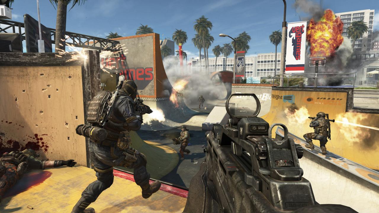 [28/01/2013] Call of Duty: Black Ops 2 Revolution Preview - Für Skater geschlossen: Statt eines geplanten Musik- und Sportfestivals geben sich in diesem Skateboard-Park in Venice Beach verfeindete Teams eins auf die Mütze.