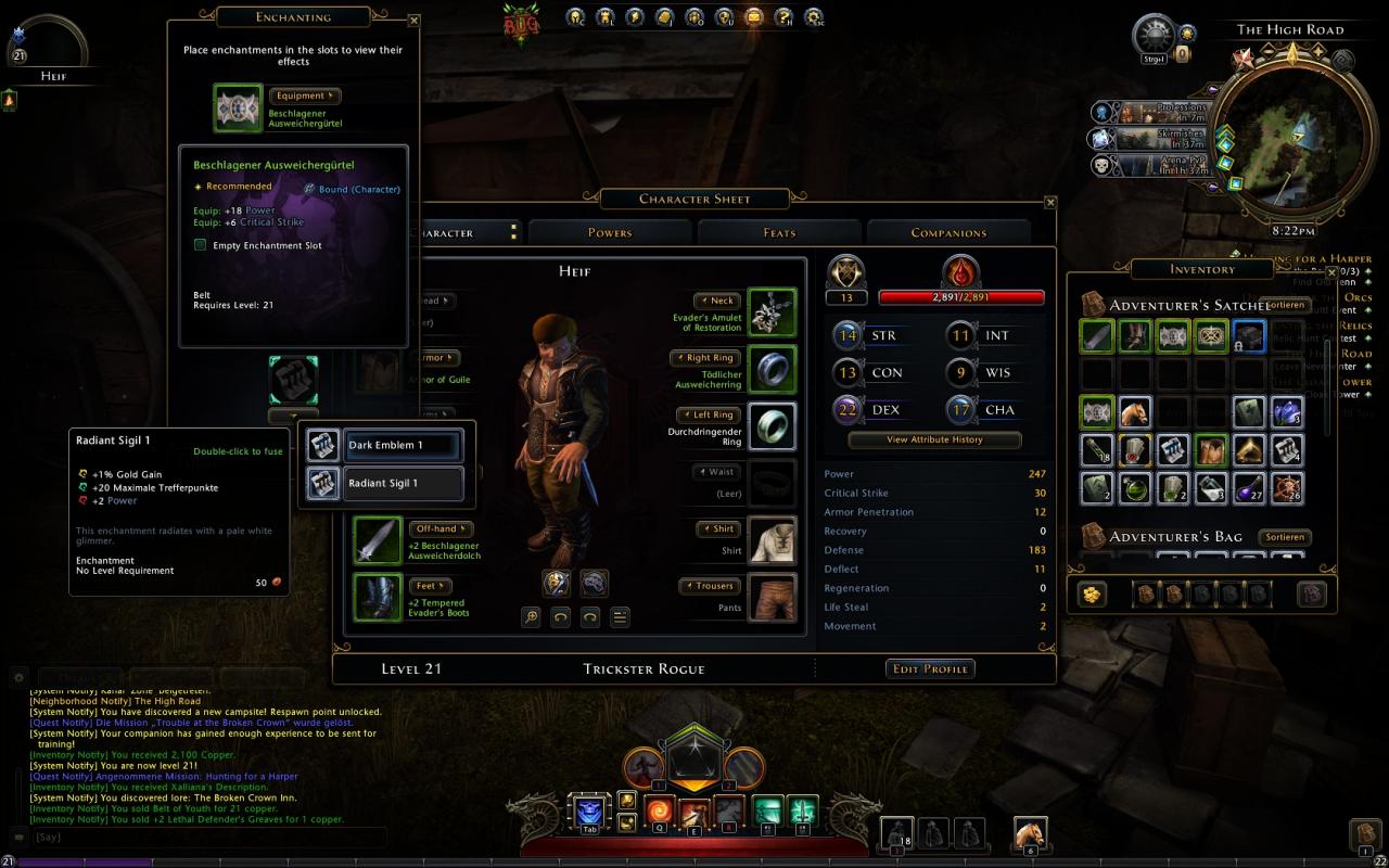 [08/02/2013] Neverwinter: Ausrüstung lässt sich verzaubern