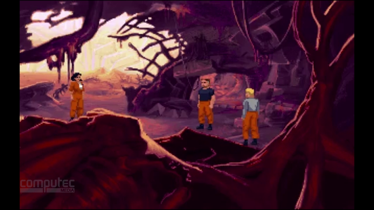 [19/02/2013] Retro-Special The Dig: Unser Team auf dem Alienplaneten gestrandet - auch wer sich nicht so recht mag, muss hier zusammenarbeiten.