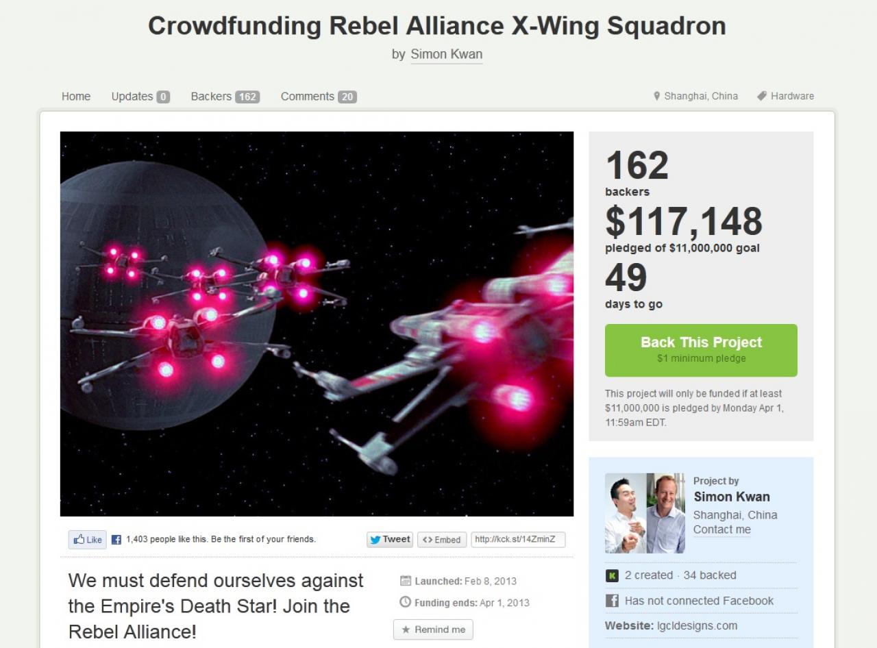 [11/02/2013] Kickstarter-Projekt