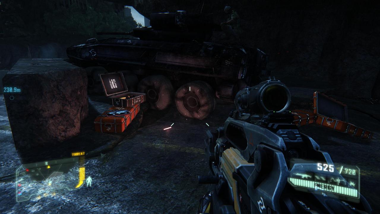 [21/02/2013] Auch in Crysis 3 darf man sich im Dunkeln an Gegner heranpirschen, um sich nahezu zu Tode zu erschrecken, sollten diese Aktionen dann doch in einer Schießerei enden.