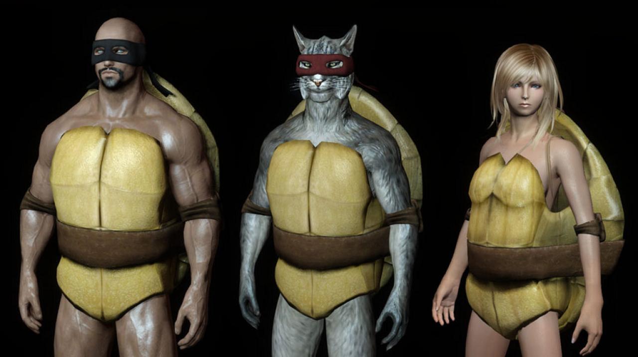 [19/04/2013] Mit der TMNT-Armor-Modifikation für Skyrim verwandelt ihr euren Held in einen Schildkrötenkämpfer. Den Download-Link findet ihr in dieser Meldung. (1)