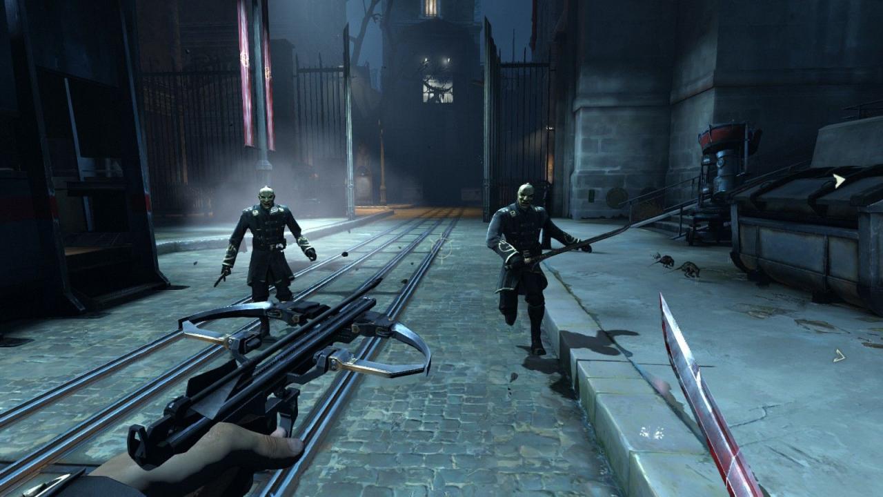 [09/04/2013] In Dishonored sind wir mindestens genau so cool unterwegs wie Adam Jensen und haben Pfeile in unserer kompakten Armbrust dabei. Wortwörtlich schalten wir Gegner somit leise mit der linken Hand aus.