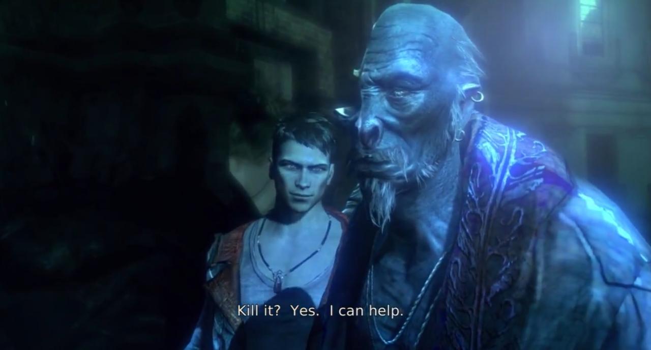 [25/04/2013] Ninja Theory (Enslaved: Enslaved: Odyssey to the West) haben offenbar ein gutes Händchen für hässliche Videospielfiguren. Phineas aus DmC: Devil May Cry fehlt etwa sein halber Kopf, obendrein ist er auch noch ein Dämon aus der Hölle. 