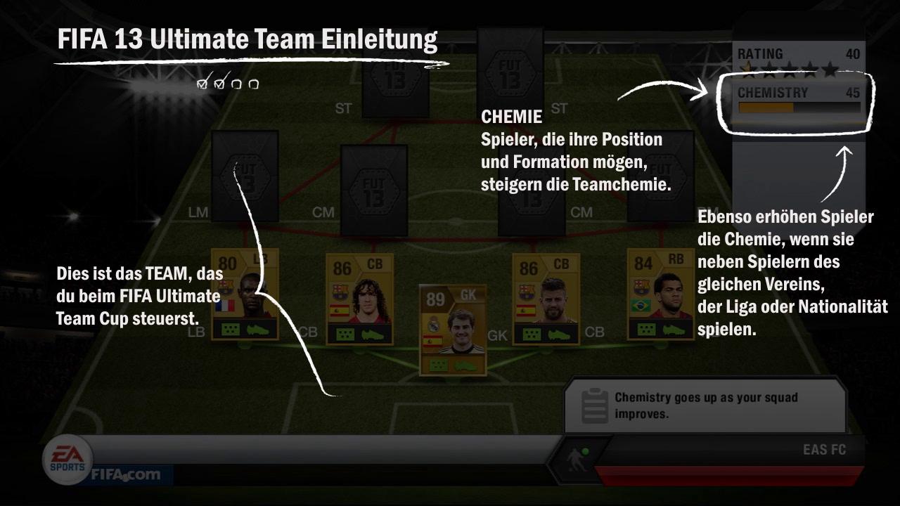[06/05/2013] FIFA 13 Ultimate Team - Zu Beginn des Ultimate Teams wird euch alles haargenau erklärt.
