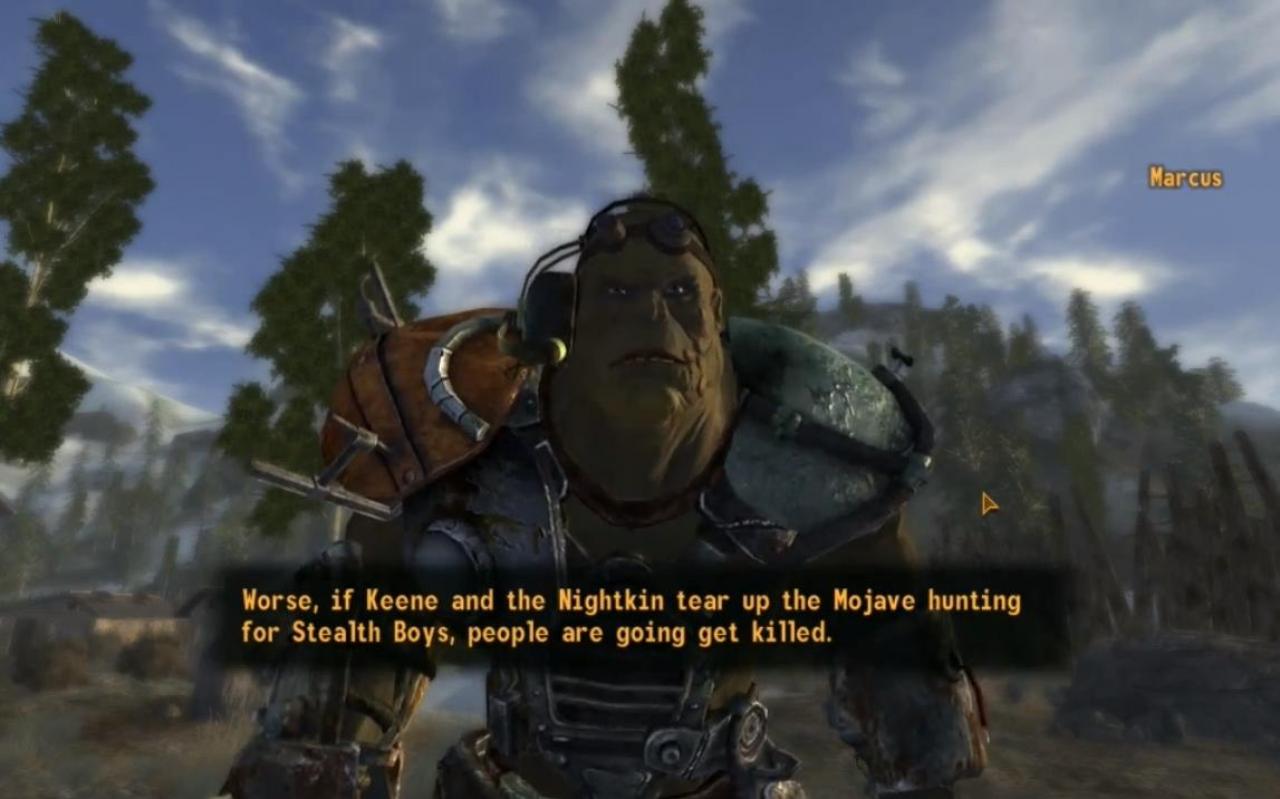 [14/05/2013] Das erste Mal sahen wir Marcus 1998 in Fallout 2. In Fallout New Vegas treffen wir den freundlichen und schaurigen Supermutanten wieder. 40 Jahre sind in der Spielwelt vergangen und dennoch prügelt er sich weiterhin durch die Apokalypse.
