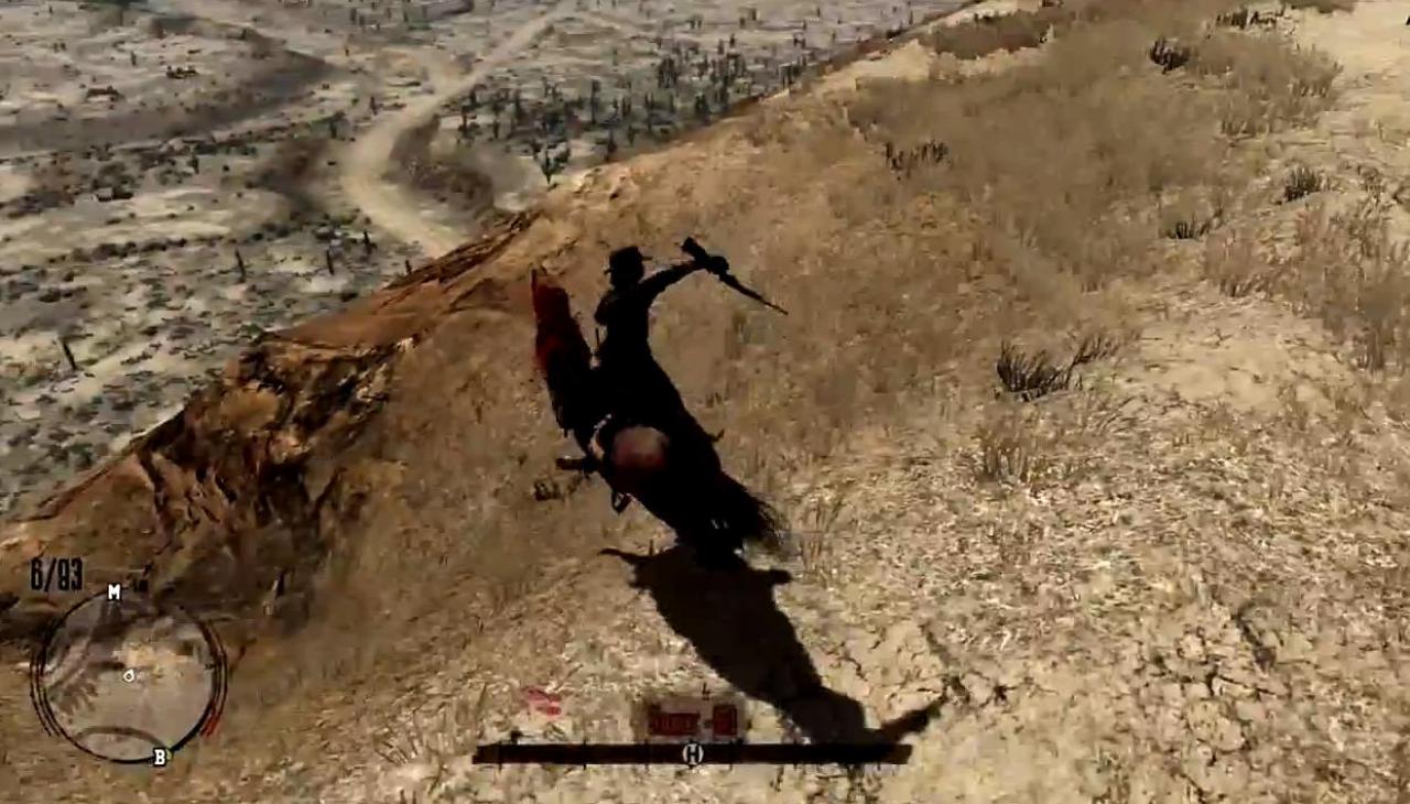 [24/05/2013] Erlösung, Erleuchtung, Bestrafung, Schuld, Sühne, Red Dead Redemption wurde stellenweise schon ziemlich ernst und pathetisch. Da schieß' ich lieber meinem Pferd bei voller Fahrt in den Kopf und schau wie weit ich fliege.