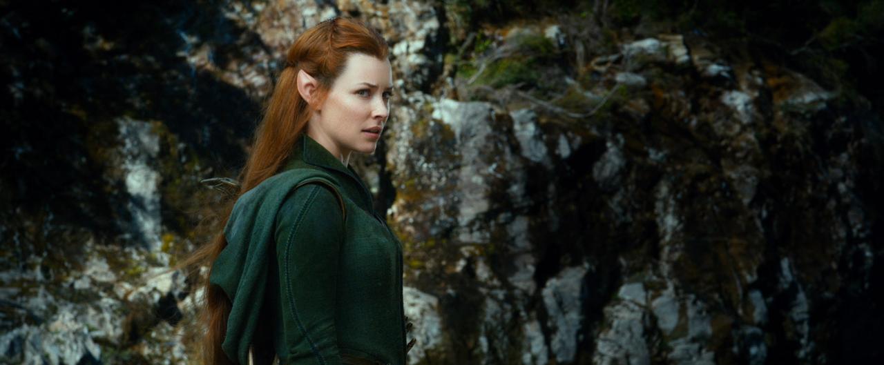 [12/06/2013] Um Elbenschönheit Tauriel (Evangeline Lilly) und Zwerg Fili baut sich ein romantisches Geflecht auf.