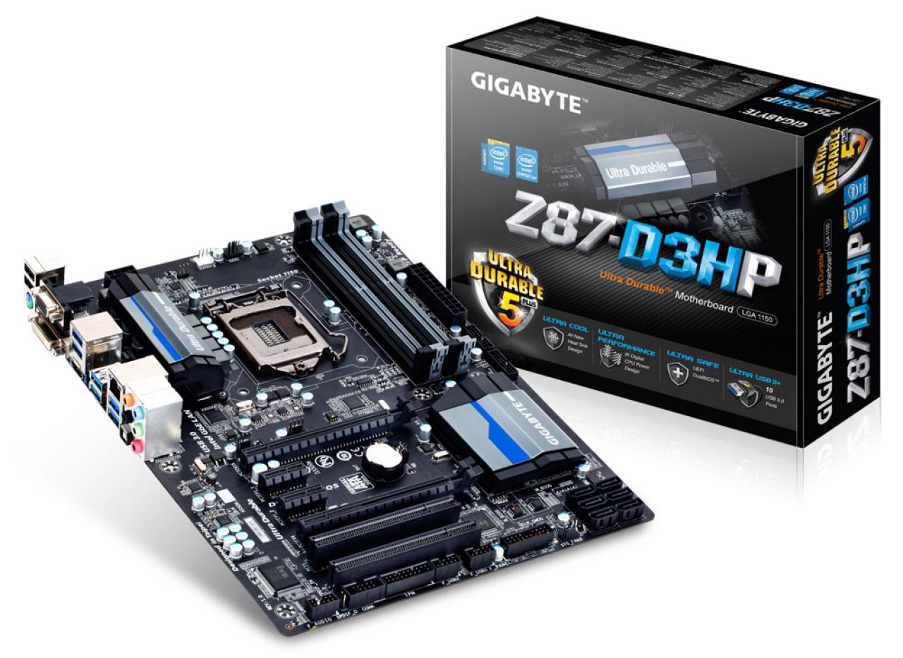 [14/06/2013] Das Gigabyte Z87-D3HP für 115 Euro mit dem Z87-Chipsatz